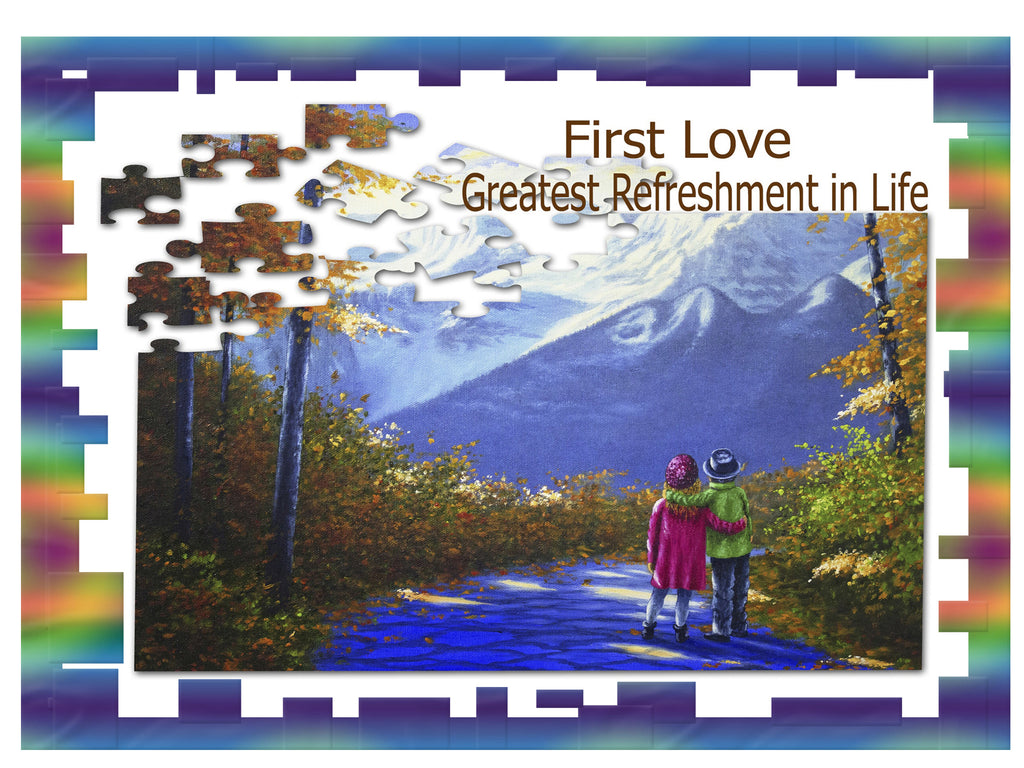 Greeting Card Plaque - First Love Greatest Refreshment in Life