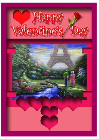 Greeting Card Plaque - Happy Valentine's Day