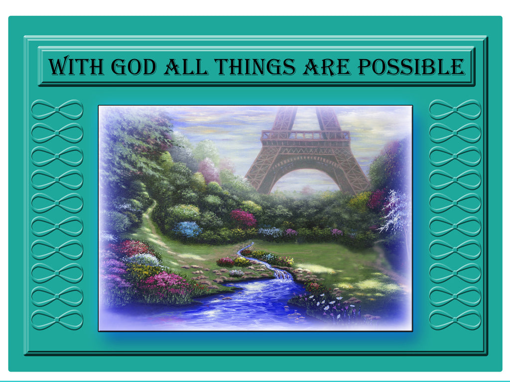 Greeting Card Plaque - With God All Things Are Possible