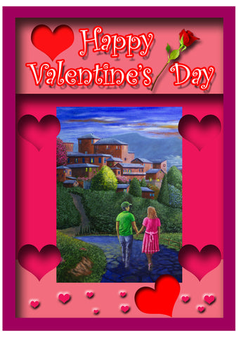 Greeting Card Plaque -  Happy Valentine's Day