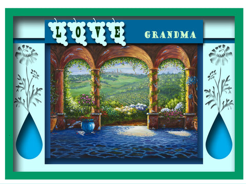 Greeting Card Plaque - Love Grandma
