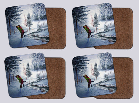 Coasters with Cork #11 "Winter Romance"