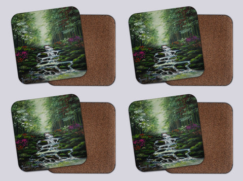Coasters with Cork #13 "Brook of Paradise"