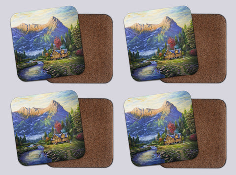 Coasters with Cork #17 "Canmore Cottage"