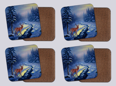 Coasters with Cork #18 "Winter Haven"
