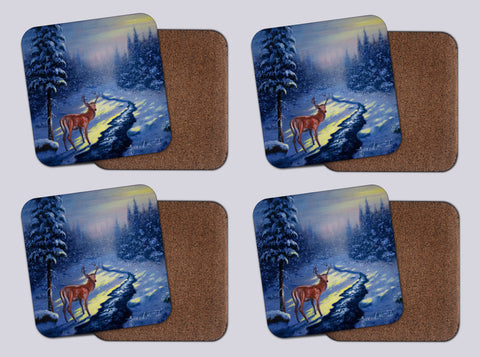Coasters with Cork #18 "Winter Haven"