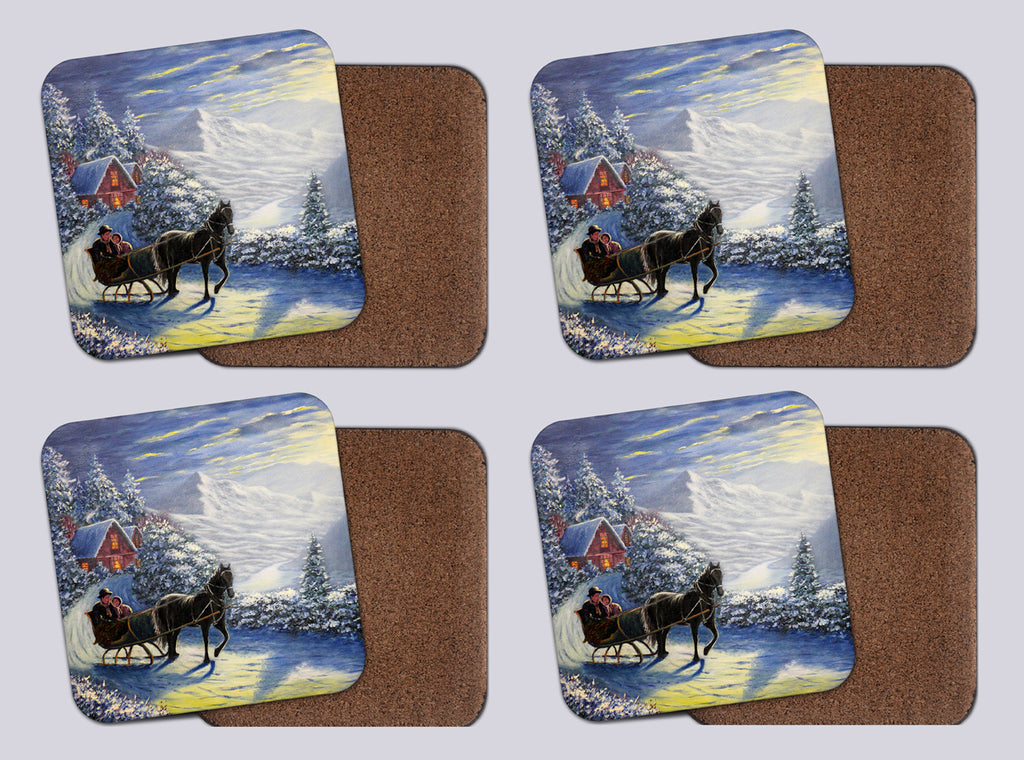 Coasters with Cork # 3 "A Carriage Built for Two"