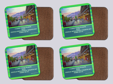 Coasters with Cork #42 "Beauty of Banff" with quote