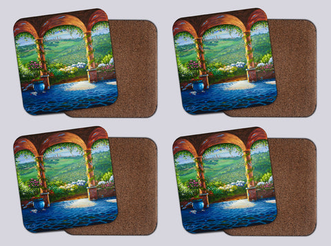 Coasters with Cork # 6 "Archway to Paradise"