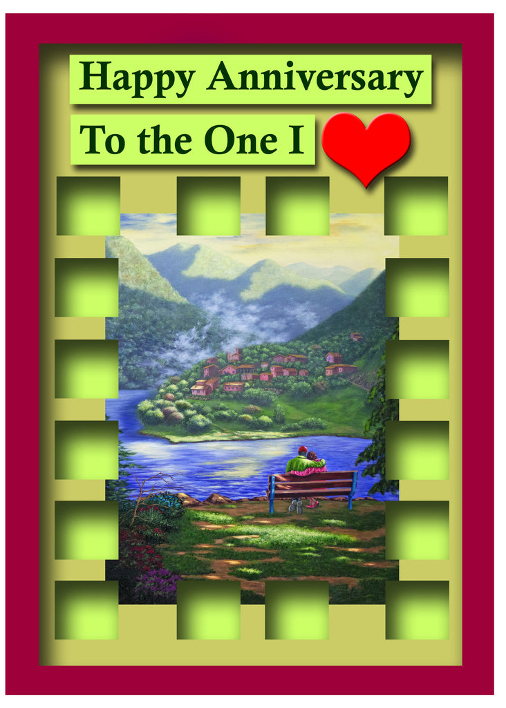 Greeting Card Plaque - Happy Anniversary to the One I Love