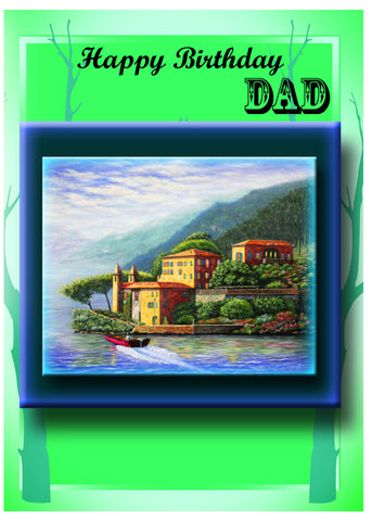 Greeting Card Plaque - Happy Birthday Dad