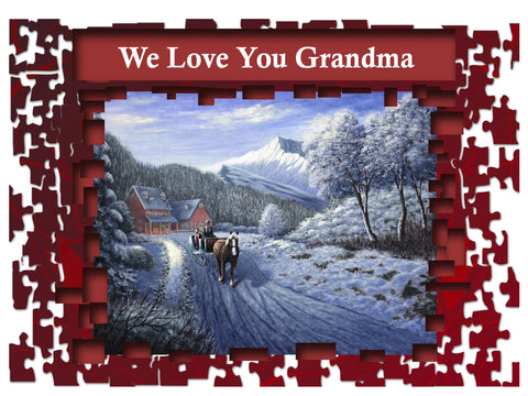 Greeting Card Plaque - We Love You Grandma