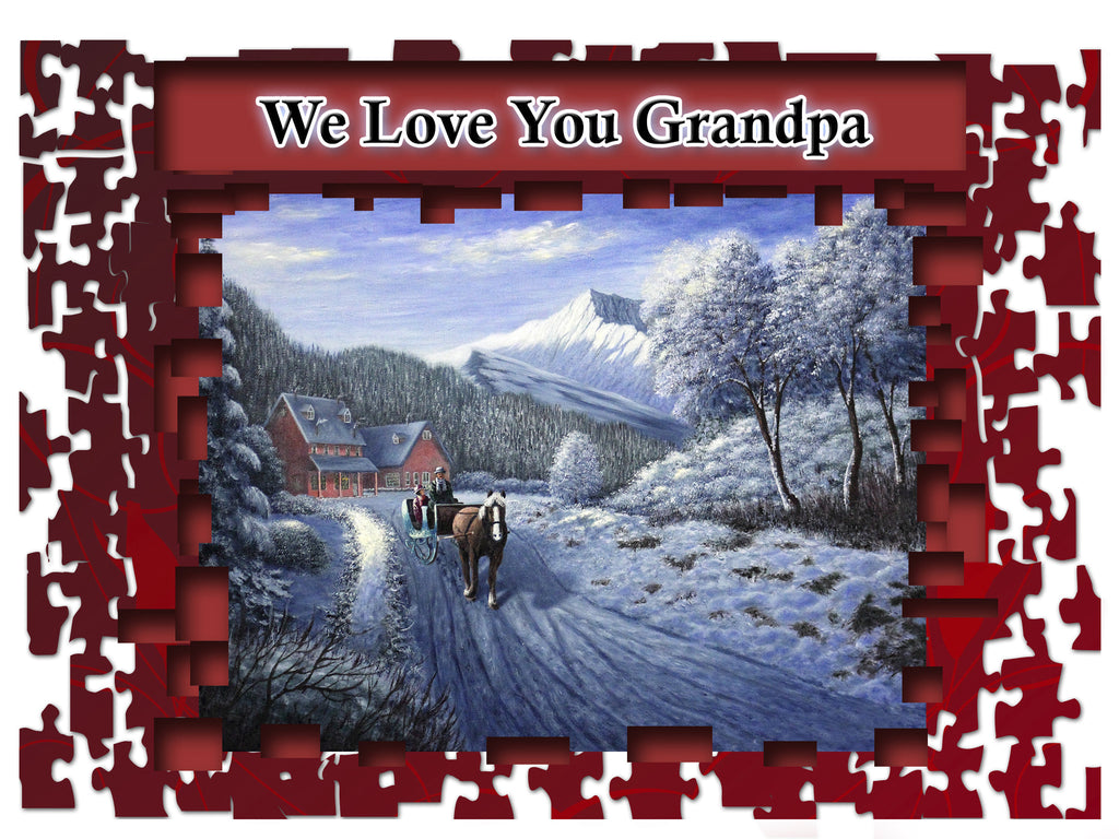 Greeting Card Plaque - We Love You Grandpa