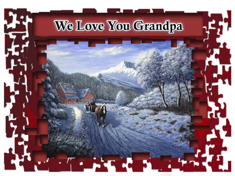 Greeting Card Plaque - We Love You Grandpa