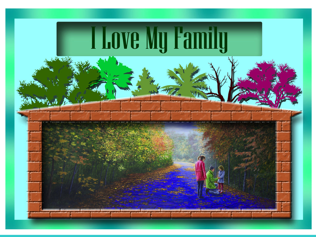 Greeting Card Plaque - I Love My Family