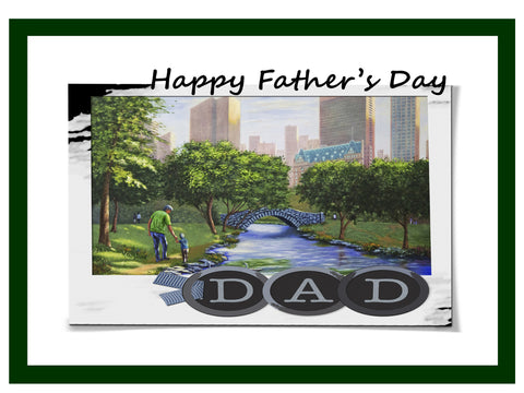 Greeting Card Plaque - Happy Father's Day Dad