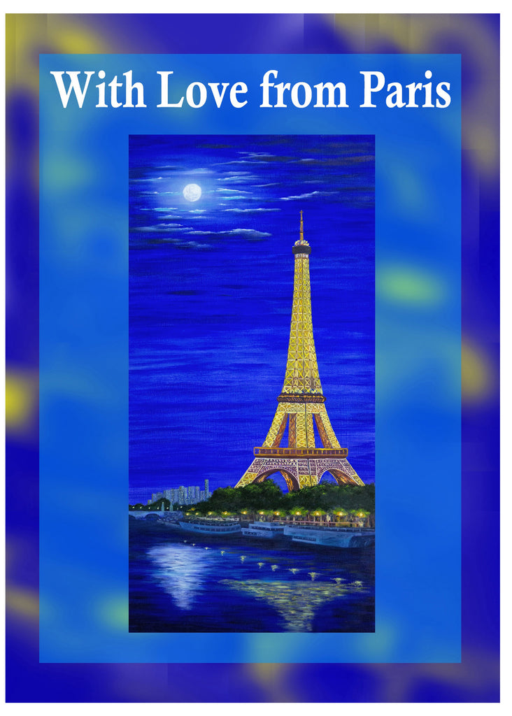 Greeting Card Plaque - With Love from Paris