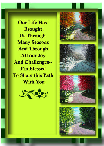 Greeting Card Plaque - I'm Blessed to Share My Life with You
