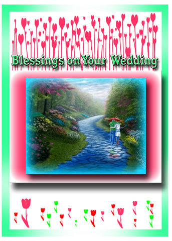 Greeting Card Plaque - Blessings on Your Wedding